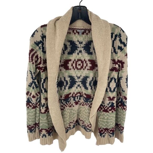 Charlotte Russe Women's Cardigan Sweater Open Front Acrylic Knit southwestern Sm - Picture 7 of 11